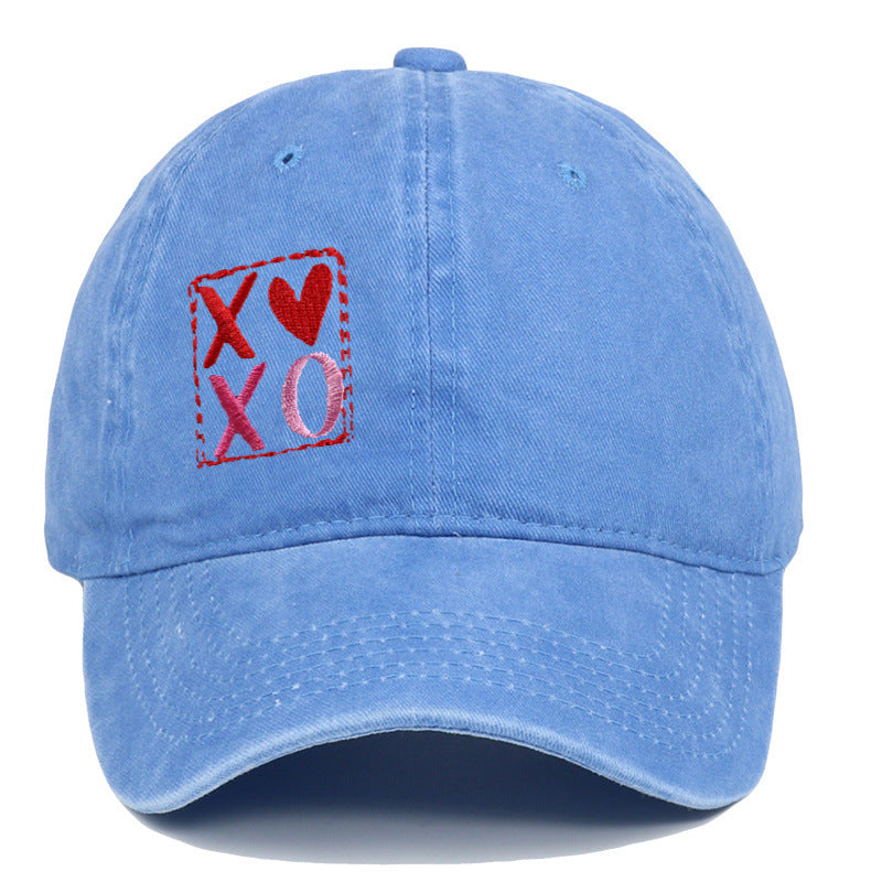 Wholesale Letter XOXO Embroidery Outdoor Washed  Personalized  Baseball Cap